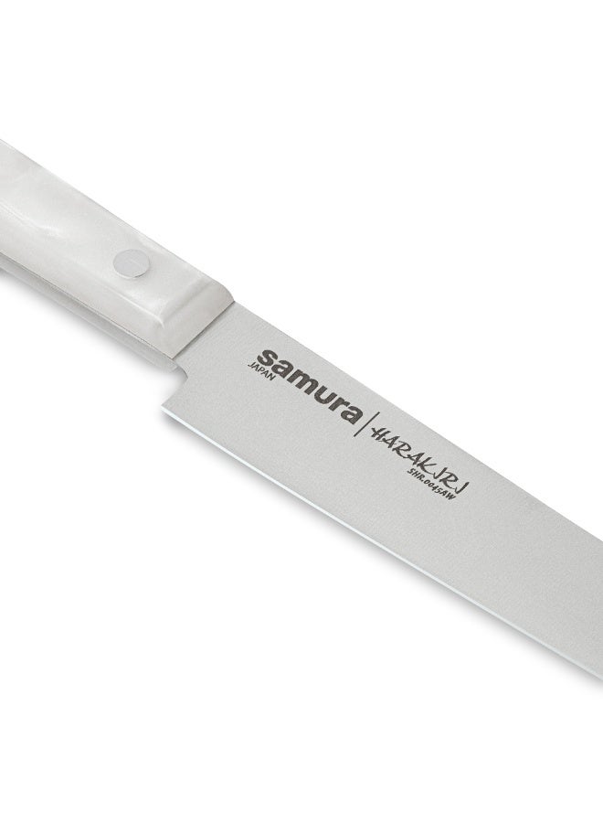 Samura HARAKIRI Acryl Slicing Knife 7.7'' / 196 mm | AUS‑8 Stainless Steel Kitchen Knife for Meat, Bread & Roasts | Ultra Sharp Lightweight Blade with Comfortable Acryl Handle - Image 3